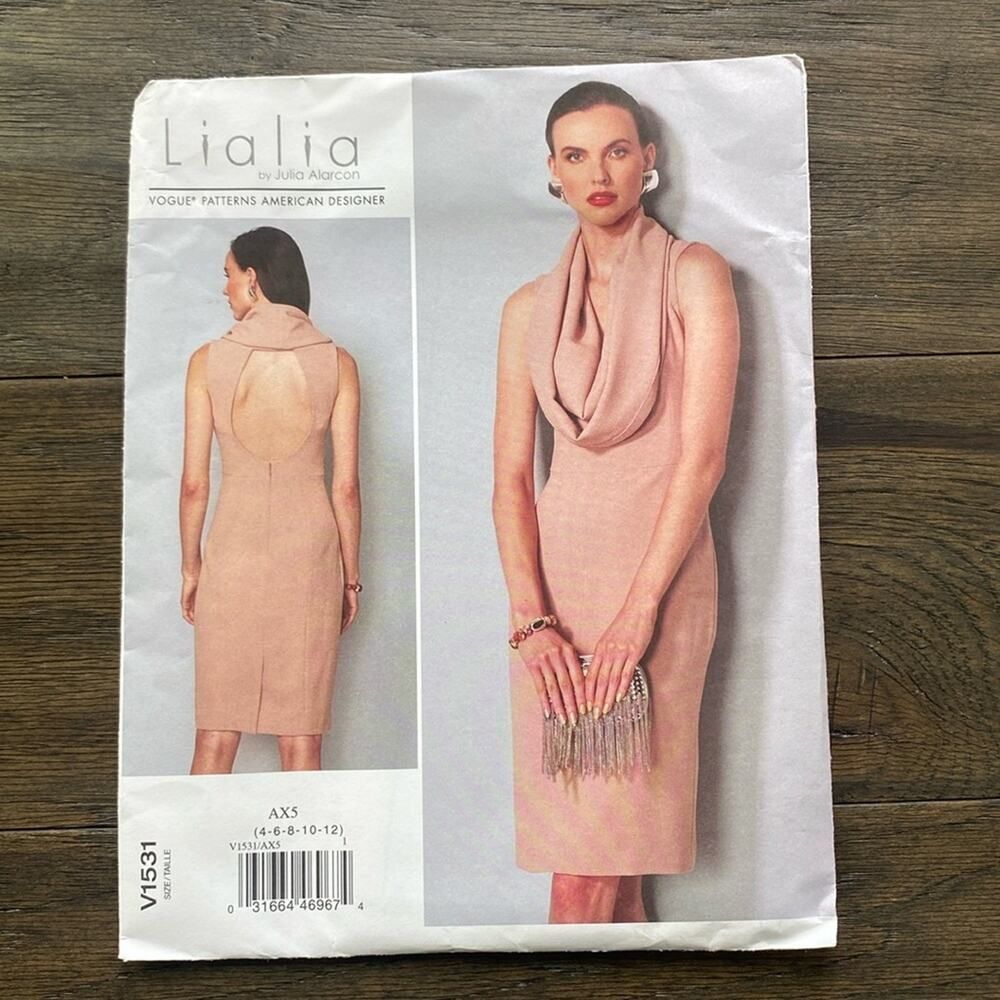 Vogue Sewing Pattern Size 4-12 2017 Style V1531 Lialia Dress Uncut